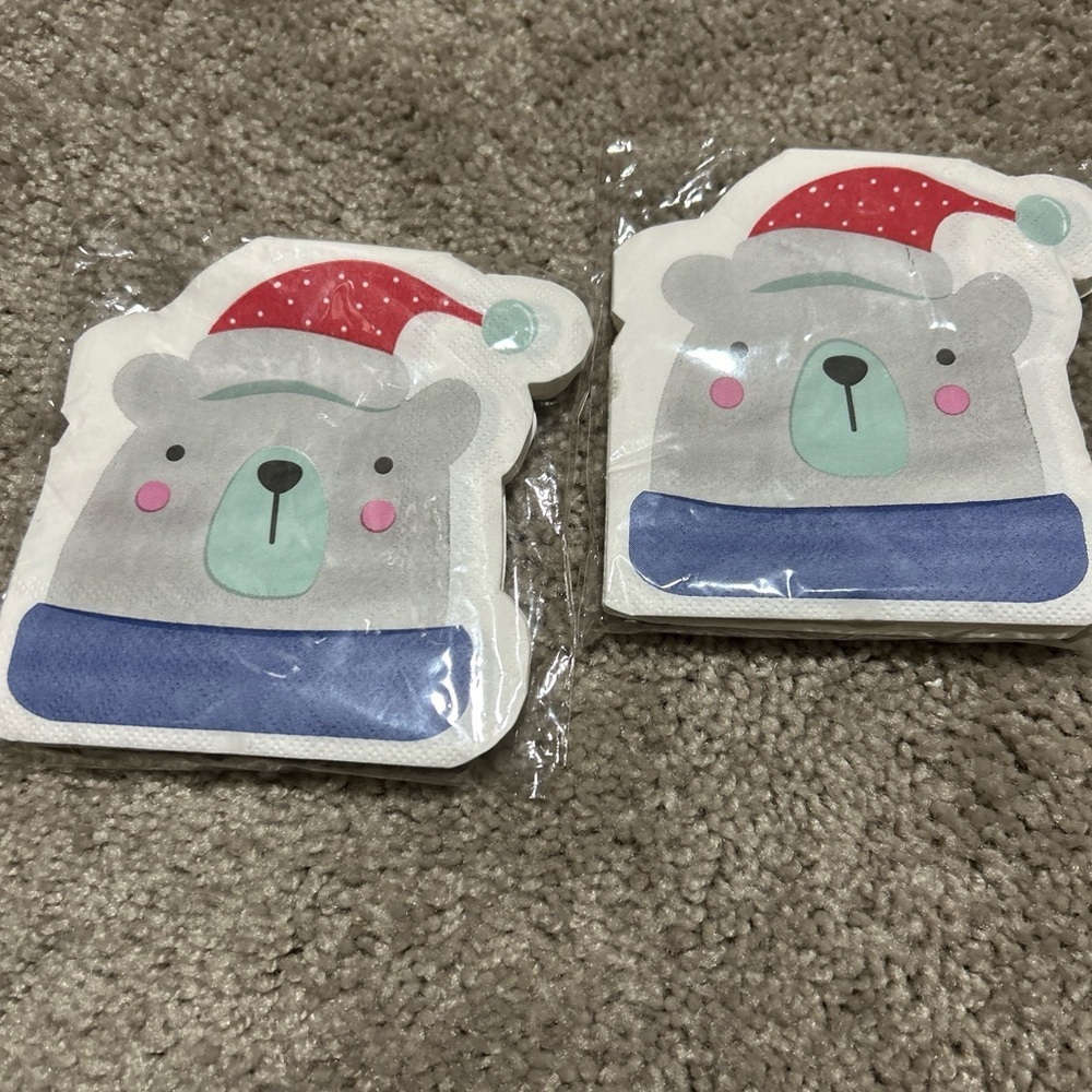 C.R. GIBSON 3-PLY Beverage Napkin Polar Bear 20 3ply, 2 Packs